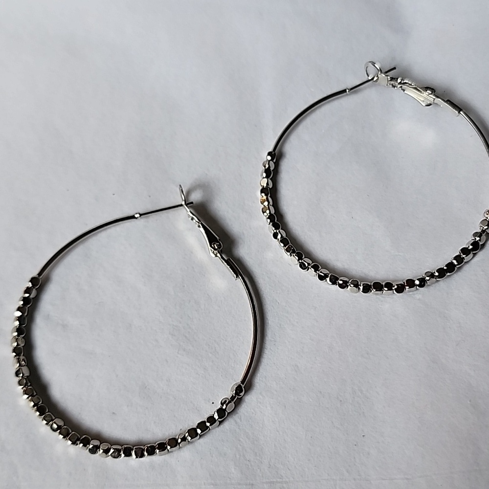 Previously Loved Beaded Hoop Earrings